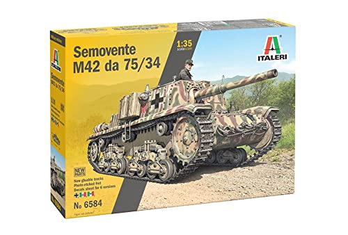 Italeri 6584 1:35 Semovente M42 da 75/34 - Modellbau, Bausatz, Standmodellbau, Basteln, Hobby, Kleben, Plastikbausatz, detailgetreu von Italeri