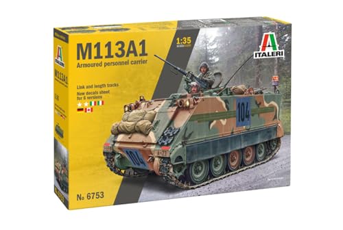 Italeri 6753 1:35 M-113 APC - Modellbau, Bausatz, Standmodellbau, Basteln, Hobby, Kleben, Plastikbausatz, detailgetreu, Panzer Bausatz, Militär von Italeri