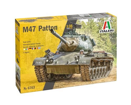 Italeri 6763 M-47 Patton, Maßstab 1:35, Plastic Model Kit/Kunststoffmodell zum Zusammenbauen Italeri 6763 M-47 Patton, Maßstab 1:35, Plastic Model Kit/Kunststoffmodell zum Zusammenbauen von Italeri