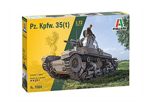 Italeri 7084S 1:72 Ger. Panzerkampfwagen 35 (t) - Modellbau, Bausatz, Standmodellbau, Basteln, Hobby, Kleben, Plastikbausatz, Mehrfarbig von Italeri