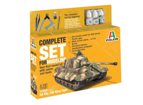 Italeri 72005 1:72 King Tiger - Komplettset, Modellbau, Bausatz, Standmodellbau, Basteln, Hobby, Kleben, Plastikbausatz, inkl. Zubehör von Italeri