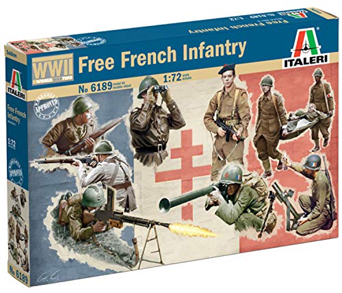 Italeri 510006189 - 1:72 French Infantry (WW II), Modellbau, Bausatz, Standmodellbau, Basteln, Hobby, Kleben, Plastikbausatz, Unlackiert von Italeri