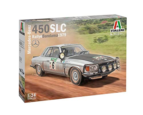 Italeri IT3632 3632S 1:24 Mercedes 450 SLC Rally d Bandama'79, Modellbau, Bausatz, Standmodellbau, Basteln, Hobby, Kleben, Plastikbausatz, detailgetreu von Italeri