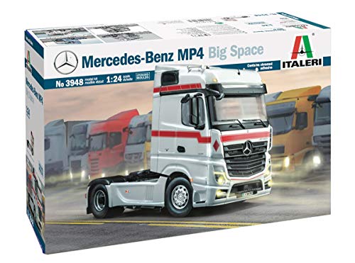 Italeri 3948S Mercedes-Benz 1:24 MP4 Big Space, originalgetreue Nachbildung, Modellbau, Basteln, Hobby, Kleben, Plastikbausatz, Zusammenbauen von Italeri