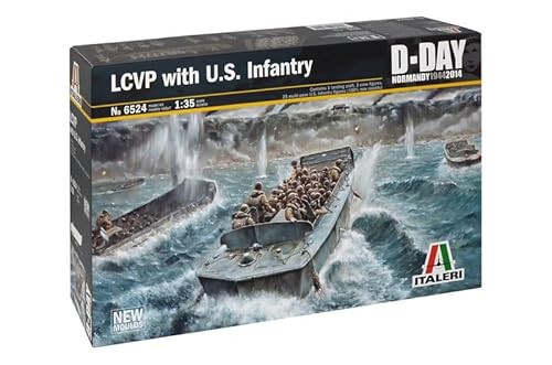 Italeri Models IT6524 6524S 1/35 LCVP w/US Infantry Model KIT, unlackiert, Arial Toys & Games Ltd329 von Italeri