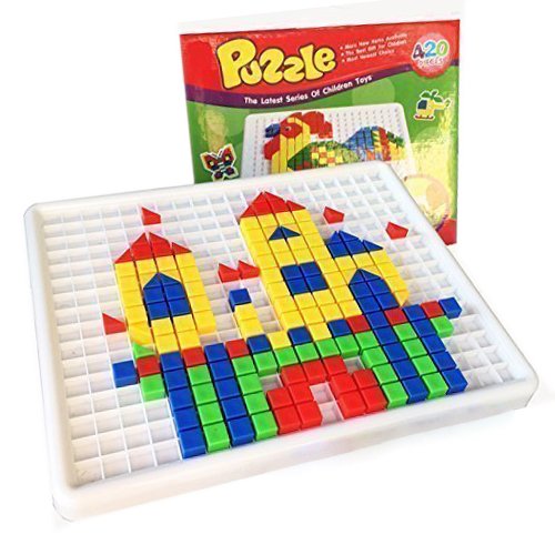 Itian 420 Stück Construction Spielzeug Puzzle Toy Box mit Kunststoff-Bricks Lernspiel für Kinder von Itian