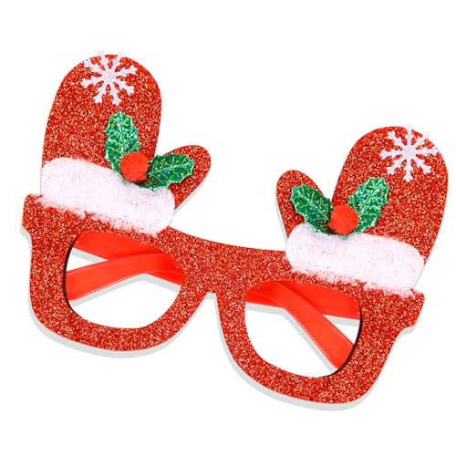 Itkcozcg Bekleidungszubehör, Weihnachtsbrillenrahmen, Weihnachtsbrille, Kostüm, kreative Brille, Schneemänner, Partyzubehör von Itkcozcg