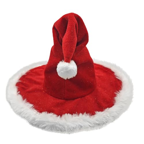 Itkcozcg Modische Weihnachts-Hexenhüte, verstellbare Kostüm-Hüte, weiche Polyester-Hüte für Urlaubspartys und Cosplay-Veranstaltungen von Itkcozcg