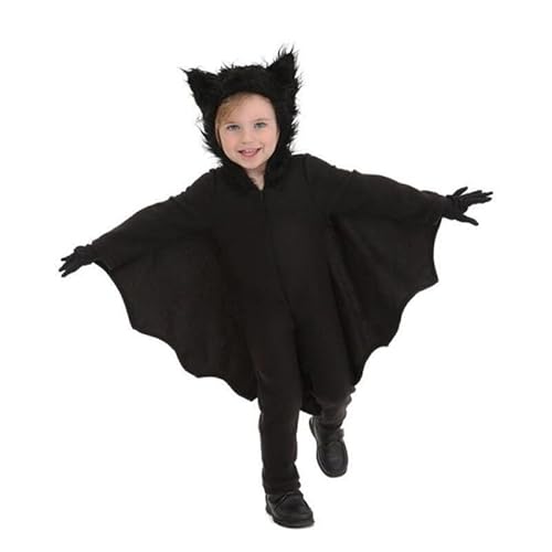 Itliety Kinder Fledermaus Kostüm, Fledermaus Flügel Vampir Fledermaus Kostüm Vampir Jungen Mädchen, Rollenspiel Kostüm Set (M) von Itliety