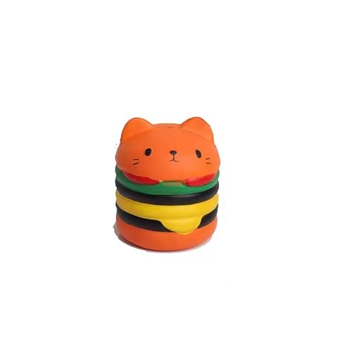 Kawaii-Spielzeug, PU-Burger Katze, Stressabbau sensorisches Spielzeug, Squeeze-Anti-Stress-Spielzeug für Kinder (Orange Farbe) von Itliety