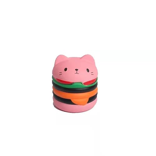 Kawaii-Spielzeug, PU-Burger Katze, Stressabbau sensorisches Spielzeug, Squeeze-Anti-Stress-Spielzeug für Kinder (Rosa) von Itliety