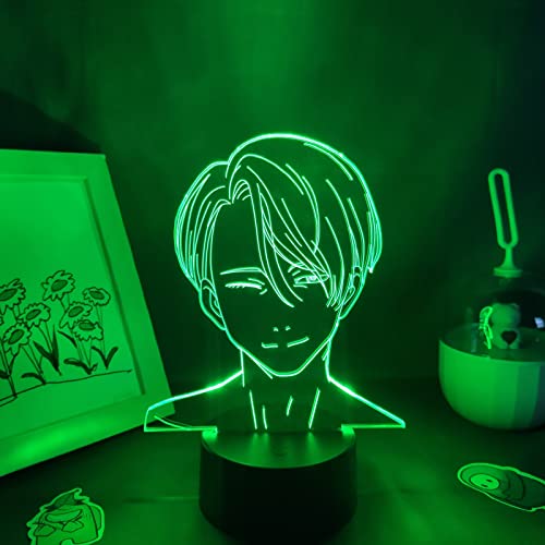 ItoNC 3D Illusion Manga Ice Anime Figur Nikiforov Bunte Geschenke n Schlafzimmer Tischdekoration für Jungen und Mädchen von ItoNC