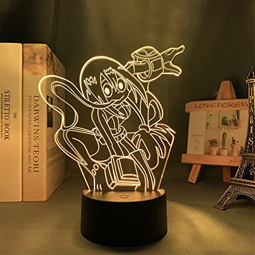 ItoNC My Hero Academia Anime Asui Tsuyu Figur für Kinder Schlafzimmer Dekor Geburtstagsgeschenk Zimmer Schreibtisch 3D Manga Geburtstagsgeschenk für Jungen Mädchen L-496 von ItoNC