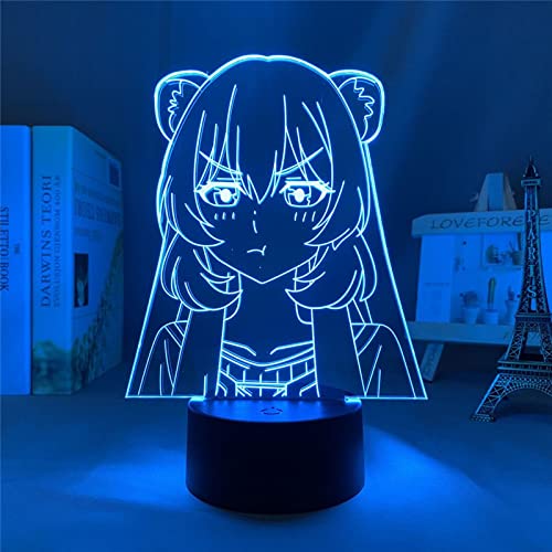 ItoNC The Rising Shield Hero 3D Anime für Schlafzimmer Dekor Kawaii Raphtalia Figur Acryl Modell 3D für Jungen von ItoNC