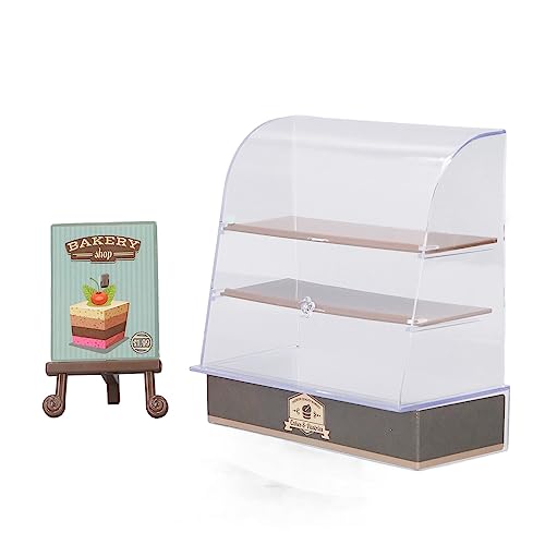 1:12 Puppenhaus Kuchenschrank DIY Miniatur Bäckerei Dessert Vitrine Modell Puppenhaus Zubehör (A) von Itonash