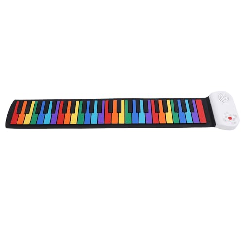 49 Tasten Hand-Roll-Up-Keyboard-Klavier, Elektrisches Hand-Roll-Piano-Spielzeug, Zusammenklappbare Elektronische Klavier-Musikinstrumente für Anfänger (B) von Itonash