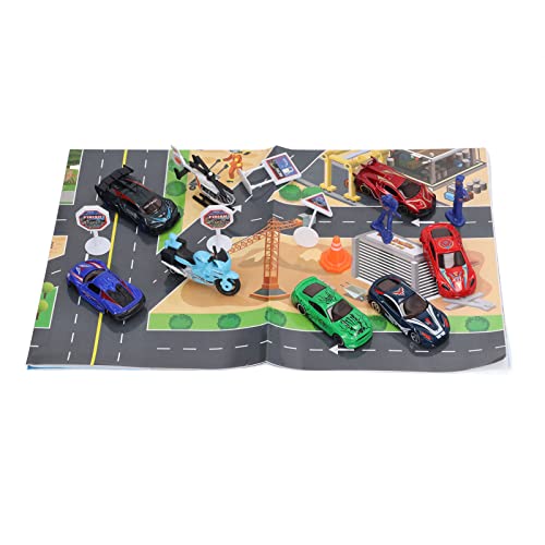 8pcs Legierungst Die -Cast -Auto -Sets, Bildungsspielspielzeug mit Schildern für Kinder, Leichte Tragbare Möglichkeiten, Vielfalt zu Spielen von Itonash