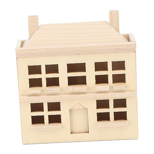 Fantasievolles Puppenhaus-DIY-Ornament, Puppenhaus-Villa-Modell aus Holz für Interaktives Geschichtenerzählen und Rollenspiele, Größe 7 X 6,5 X 3,4 cm von Itonash