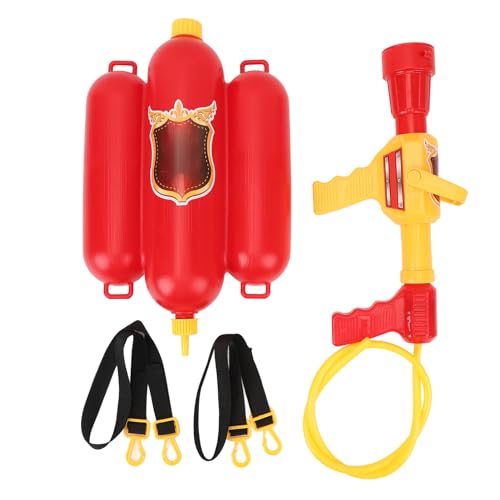 Feuerwehrmann-Rucksack, Wasserspielzeug, Feuerwehrmann-Rucksack, Wasserpistole, Spielzeug, Große Wassermenge, Große Reichweite, Roter Sommer für Kinder und Kleinkinder von Itonash