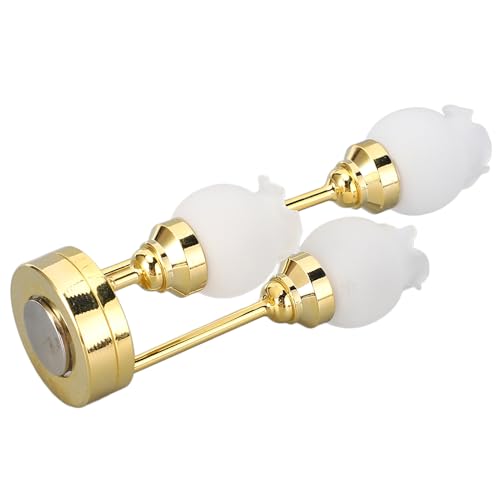 Itonash 1:12 Puppenhaus-Miniaturlampe Gold, Stilvolle Retro-Deckenleuchte für Puppenhauszubehör, Verstärkt Nostalgischen Charme und Eleganz mit Kinderfreude von Itonash