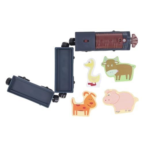 Itonash Animal Farm Magnetisches Zugset für Kinder, Spielzeugeisenbahn-Spielset, Lernspielzeug mit 5 Nutztieren, Hand-Auge-Koordination, Logische Klassifizierungsfähigkeiten, für von Itonash