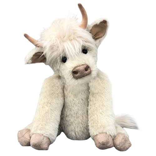 Itonash Highland Cow Plüschtier, Highland Fluffy Cow Plüsch Kuscheltiere, Highland Cow Teddy Gefüllte Stofftiere für Mädchen Kinder Erwachsene (B) von Itonash