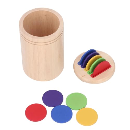 Itonash Hölzernes Farbsortierspielzeug, Farbsortier-Münzboxspielzeug für Kinder mit 10 Blöcken, Pädagogische Fähigkeiten Zur Farbanpassung, Premium-Holz, Reisefreundlich, Kinder von Itonash