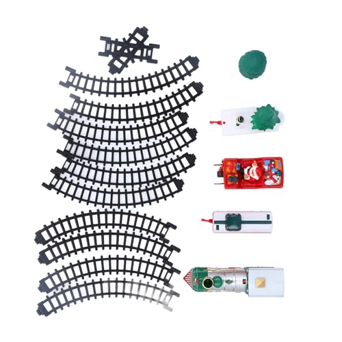 Itonash Interaktive Zugstrecke Set, Elektro -Schienenwagenspielzeug mit Musik und Lichtern, Weihnachtsthema, Exquisite Verarbeitung, Sicheres Spielzeug für Kinder, Leicht zu Versammeln, von Itonash