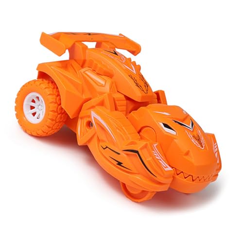 Itonash Kinderspielzeug Dinosaurier -Transformationsauto, Realistisch Trägheitsdeformation Spielzeug für Kleinkinder, Lebhaft und Lustig, Ideal Als (Orange) von Itonash