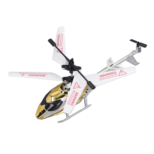 Itonash LED-Licht-Fernbedienungshubschrauber, 3,5-Kanal-Legierung USB Wiederaufladbares RC-Hubschrauberspielzeug für Kinder und Erwachsene, Stabiler Schwebeflug, Drop-Design (Gold) von Itonash