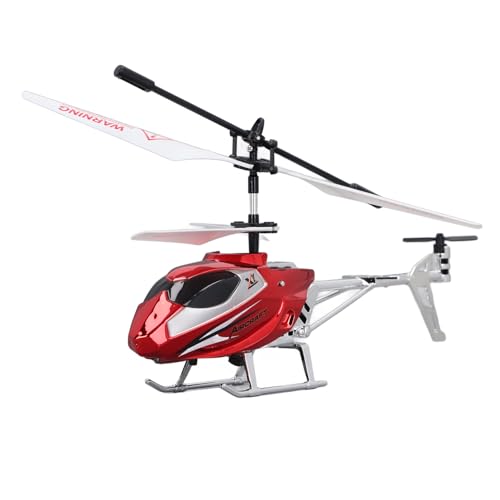 Itonash LED-Licht-Fernbedienungshubschrauber, 3,5-Kanal-Legierung USB Wiederaufladbares RC-Hubschrauberspielzeug für Kinder und Erwachsene, Stabiler Schwebeflug, Drop-Design (Rot) von Itonash