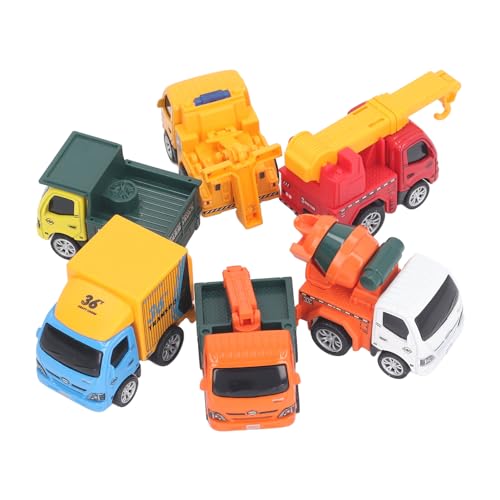 Itonash Nettes Cartoon, 6 PCs Legierung & Plastik Transportauto -Modell -Kit für Kinder, Realistisches Design, Tragbare und Tolle Geschenkabbau, Hervorragende Qualität (A) von Itonash