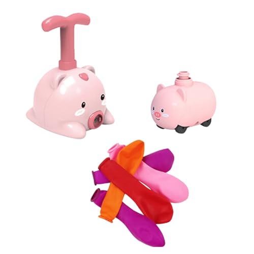 Itonash Pig Ballon Launcher Toy, Aerodynamische Technologie, Trägheitsleitung, Spielzeugauto mit Ballon von Itonash