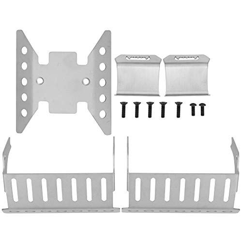 Itonash RC-Achsschutzplatten Unten, 5 Stück/Set Edelstahl-Achsschutzplatten Unten Chassispanzerung Axial SCX10 III AXI03007 RC Crawler Modellautozubehör von Itonash