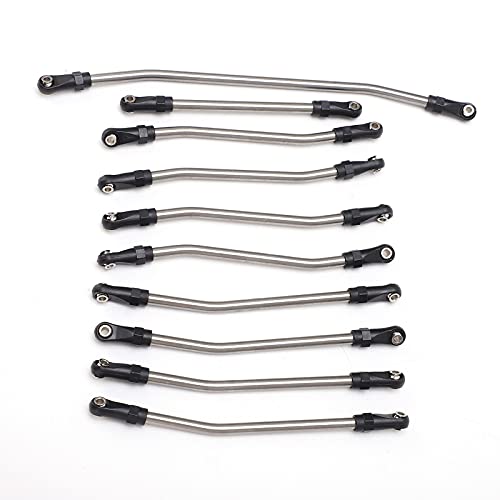 Itonash RC Car Link Rod, 10 Stück Edelstahl Link Rod Passend Axial Wraith 90018 90020 90031 90045 90056 1 10 RC Car von Itonash