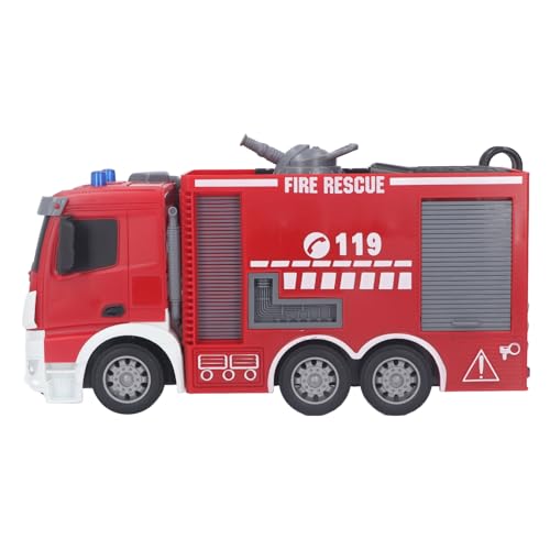 Itonash RC Fire Truck Toy Interactive Play Lifelike Fernbedienung Feuerwehrauto für Kinder mit Beweglicher Leiter und Lichtern von Itonash