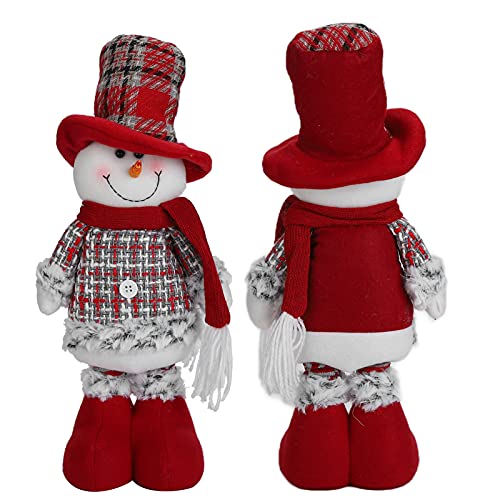 Itonash Roter Weihnachtsmann-Gonk, Ausziehbare Beine, Weihnachtsmann-Schneemann-Figuren, Puppe, Tischdekoration oder Heimdekoration für Weihnachten, Geburtstag (Schneemann) von Itonash