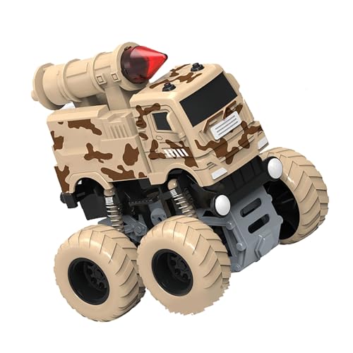 Itonash Vierradantrieb Doppeltringer Auto, ABS Konstruierte Stunt Rotation Spielzeugfahrzeug für Kinder Spielzeit, Militärische Brandbekämpfungstechnik Simulationswagen (Typ 1) von Itonash