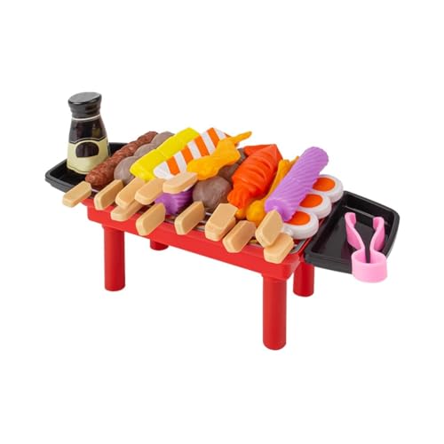 Kinderspiele Food Grill Set, BBQ Grill Playset Toy, So Tun Picknick mit Lebensmittel- und Kochwerkzeugen, Verbessern Sie die Küchengeschirrkennung für Kinder, 28 PCS Barbecue von Itonash