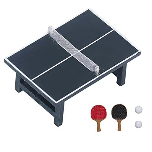 Miniatur-Spielzeug-Einrichtungs-Tischtennis-Set, Harz, Unisex, Mode für 1:12 Puppenhaus von Itonash