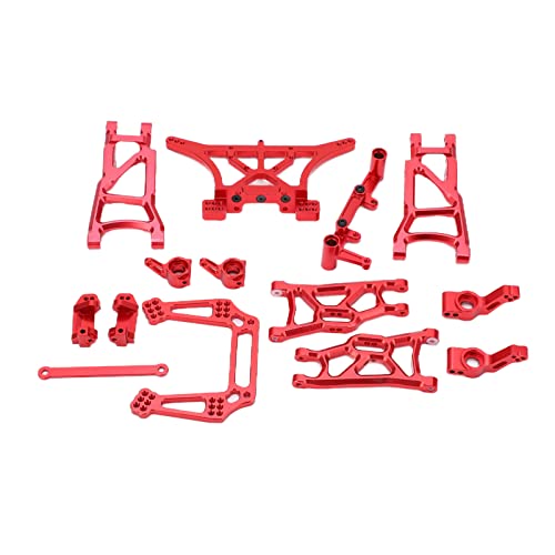 RC Vorderrad-Hinterradaufhängungsarm-Kit, 1/10 RC Metall-Upgrade-Zubehör TRAXXAS RC Vorderrad-Hinterradaufhängungsarm-Lenkbecher-Kit TRAXXAS Slash 2WD (Rot) von Itonash