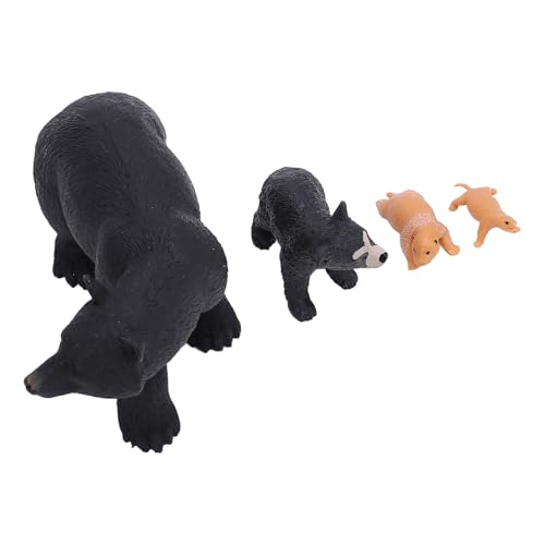 Schwarzbär-Lebenszyklus-Figuren-Spielzeugset, Wachstumszyklus-Modell für Kinder mit Bären-Lernspielzeug, Pädagogische Dekoration von Itonash