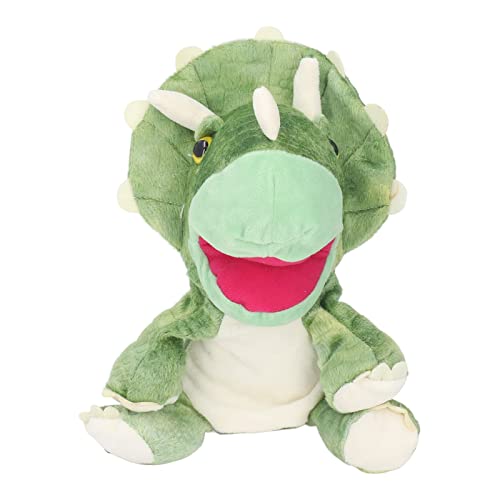 Tierische Handpuppen, Weiche und Leichte Plüschpuppe mit Beweglichem Mund Zum Geschichtenerzählen, Unterrichten und Rollenspielen, Perfekte Geschenkidee für (Grün 25cm) von Itonash