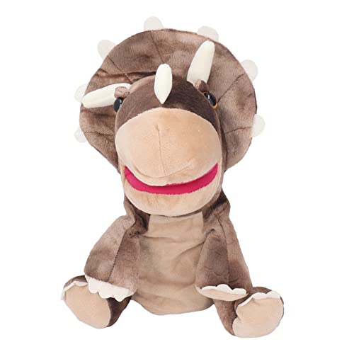 Tierische Handpuppen, Weiche und Leichte Plüschpuppe mit Beweglichem Mund Zum Geschichtenerzählen, Unterrichten und Rollenspielen, Perfekte Geschenkidee für (Kaffee 25cm) von Itonash