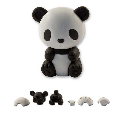 süsser schwarz weißer Pandabär Puzzel Radiergummi aus Japan von Iwako von Iwako Eraserz