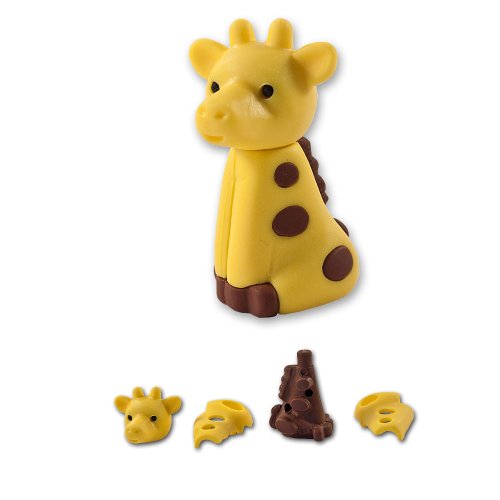 süsse gelbe Giraffe Puzzel Radiergummi aus Japan von Iwako von Iwako