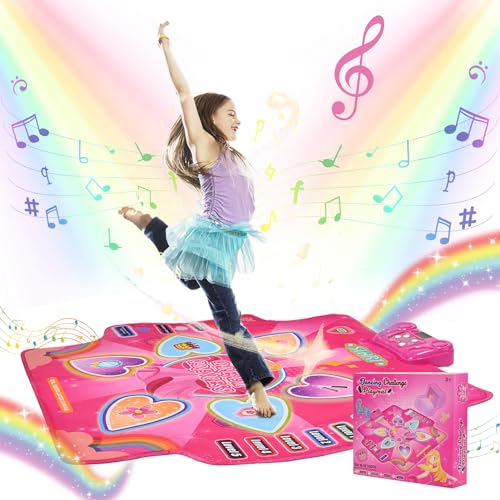 Ixdregan Tanzmatten Weihnachtstag Geschenke Mädchen 3 4 5 6 7 8 9 10 11 12 Jahre, Bluetooth Dance Mats mit 7 Spielmodi 5 Herausforderungsstufen, Kinder Geschenke für Mädchen von Ixdregan