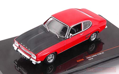 Ixo Model CLC258 Ford Capri MKI 1700 GT 1970 RED/Black 1:43 MODELLINO DIE CAST kompatibel mit von Ixo Model