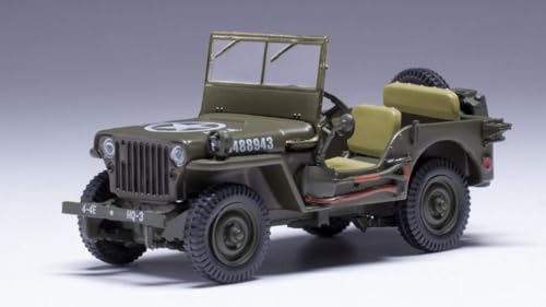 Modell in Maßstab Ixo Model kompatibel mit Jeep Wilys MB 1943 Oliven 1:43 Modell Skala CLC567 241220 von Ixo Model