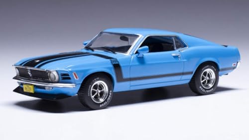 Modellino in Scala Ixo Model kompatibel mit Ford Mustang Boss 302 1970 Blau 1:43 Modell Maßstab CLC569 241217 von Ixo Model